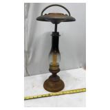 MID CENTURY ASHTRAY SMOKING STAND BRASS PEDESTAL