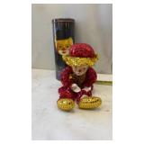 18" Porcelain Head Painted Face Clown