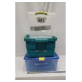 3 Totes with lids