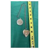 Floral Detail Heart Shaped & Round Shaped  Locket