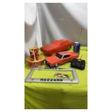 Vtg Dukes of Hazard RC General Lee, Bowl & Cup