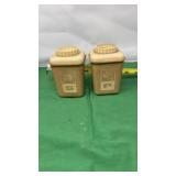 Lustro Ware salt and pepper shakers.