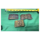3-Brass Belt Buckles