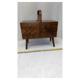 Wooden Accordion Sewing Box