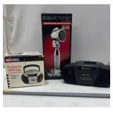 Mini Boom Boxes and Microphone