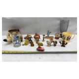 Various Cartoon Characters Figurines and