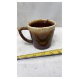 Vintage McCoy Brown Drip Mugs ï¿½ Pointed Handles ï¿½