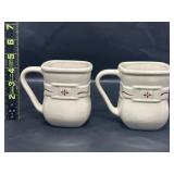 One cracked- Longaberger Woven Traditions Pottery