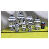 Blue Onion Arnart Canister Set and Delft Blue