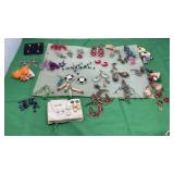 Various Costume Jewelry Earrings