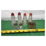 Vtg Clear Pressed Glass Salt & Pepper Shakers