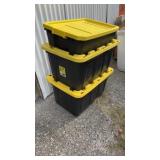 3-Heavy Duty Stackable Totes