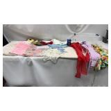 Vtg Aprons, Doilie, Cloth Napkins, and more