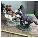 Native American Indian Warrior Horseback & Paint