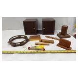 Tiny Toot Wooden Train Whistles, Tambourine, and