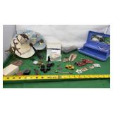 Lot of misc-Buckeyes, Pequin Blown Glass Figurine