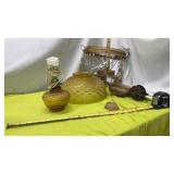 VICTORIAN EAPG VASELINE NOVELTY PATTERN GLASS