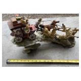 Horse Drawn Stagecoach Figurine
