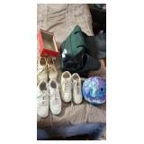 Brunswick bowling ball and shoes