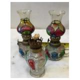 Oil Lamp Multicolor with Handle Painted
