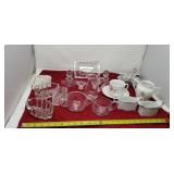 Porcelain and Princess House creamer and  sugar,