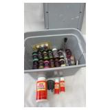 Tote w/ lid of Glitter, Glue and more