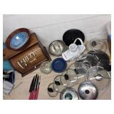 Wood Bread Box, Knives, Chopper, Lids