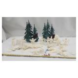 Metal Tree Candle Holders & Doily Angels