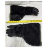 Antique Black Bear Fur Gloves Western