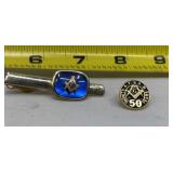 Red Masonic Free Masons Red Gold tone Lapel Pins