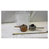 Visionware Pot w/ lid & Stainless Pot w/ lid,