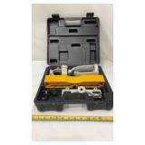 Mortising attachment kit for a drill press.