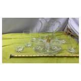 Candlewick Clear Glass Bubble Edge  Mixed Lot