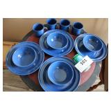 Blue Speckeled Enamelware Dishes
