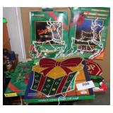 Vintage Set of 5 Lighted Christmas Hanging Decor