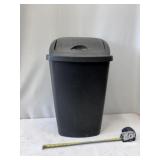 Black Trash Can w/ flip lid