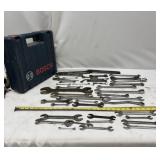 Large lot of Wrenches w/ Bosch Case