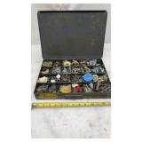 Metal Organizer full of hardware and more