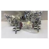 Blue & Red String Lights & Stocking Hangers