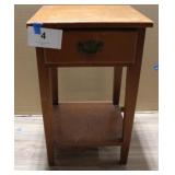 Side Table 1 Drawer & Shelf 26" x 14" x 14"