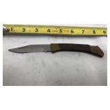 Wood & Brass Folding Knife