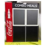 Vtg Coca-Cola Menu Sign 24in x 28 in