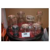 8 jars Some Lids See Pictures