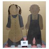 Rustic Standing Boy & Girl  22 x 9