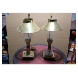 Brass Looking Lamps Footed, Orient Express