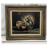 Wood Framed Painting is signed "Austin Garrett