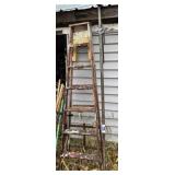Wood Step Ladder & Load Jack