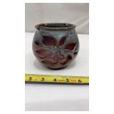 Ceramic Tea Candle Holder // Hand-thrown Pottery