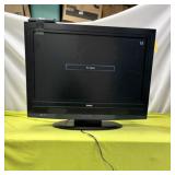 32 inch Symphonic HDTV turns on, with remote