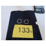 925 YELLOW GOLD HOOP EARRINGSS (3.22g)